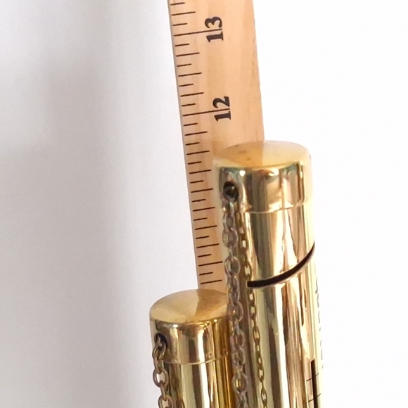 Vintage Brass Tube Tall Coin Bank KEYS AND LOCK Save Money - Picture 9 of 9